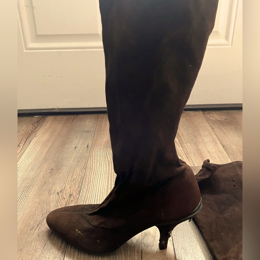 Prada Brown Suede High Boots (READ DESCRIPTION)